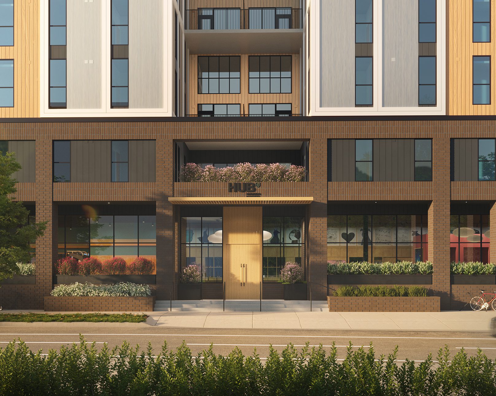front entrance of Hub Madison Bassett