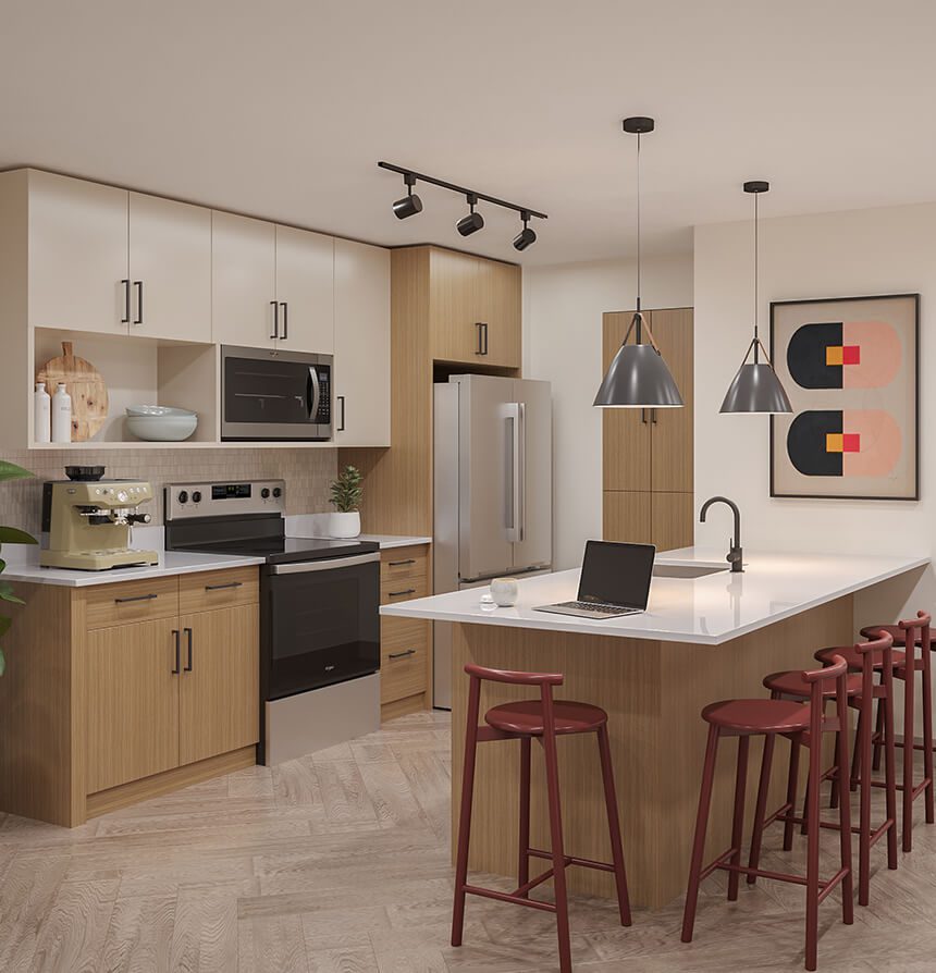 kitchen with modern appliances