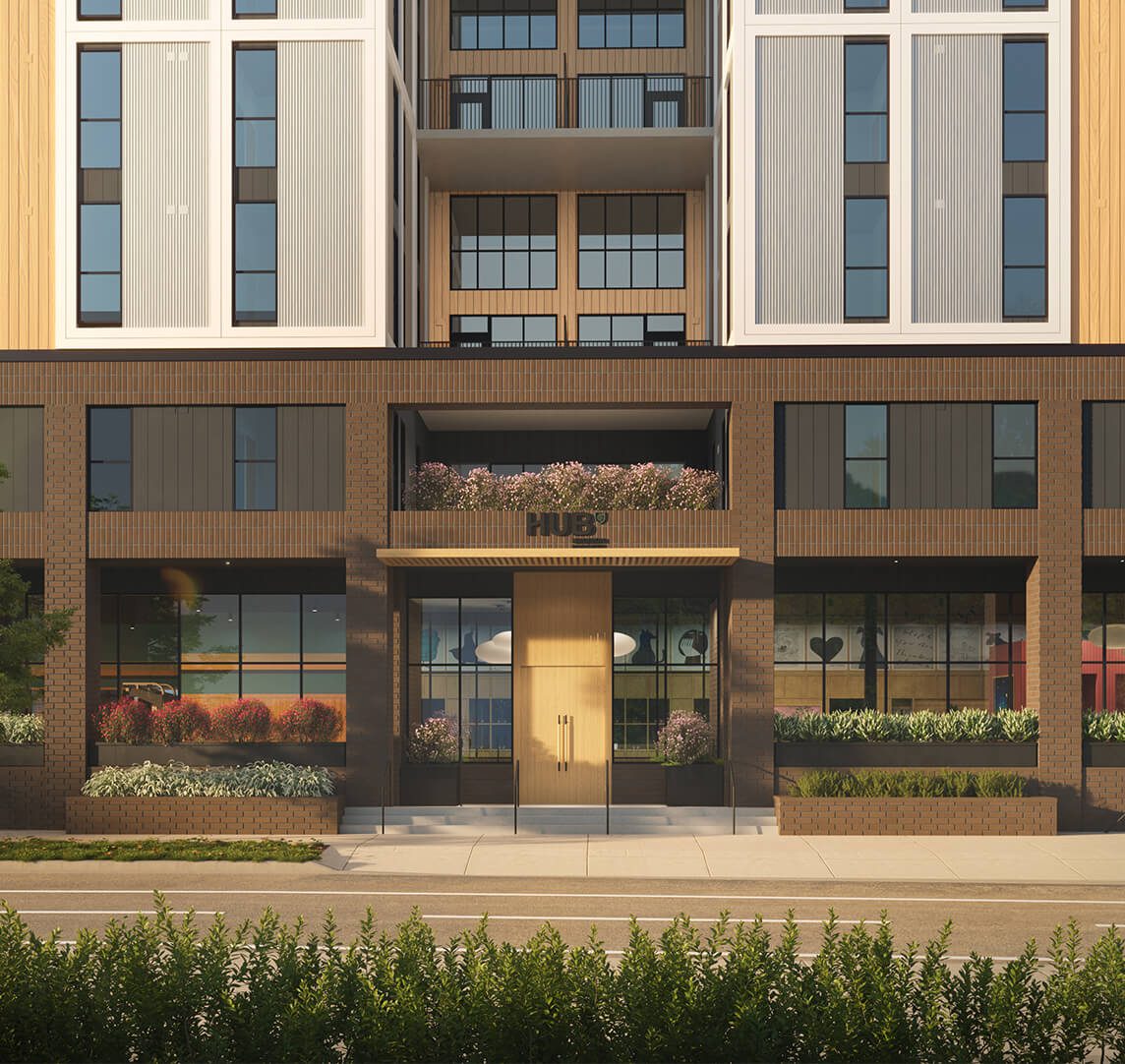the front entrance of Hub Madison Bassett
