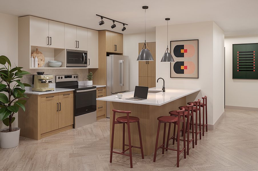 kitchen with modern appliances